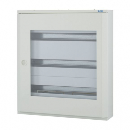 Tablouri metalice - Tablou metalic PT 72 module (3x24) usa sticla IP30 Eaton alb BF-OT-3/72-C