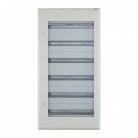 Tablouri metalice - Tablou metalic ST 198 module (6x33) usa sticla IP30 Eaton gri BF-UT-6/198-G-C