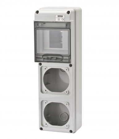 Organizare santier - Tablou organizare Q-DIN 5M 2 prize IEC 16A Gewiss GW68018N