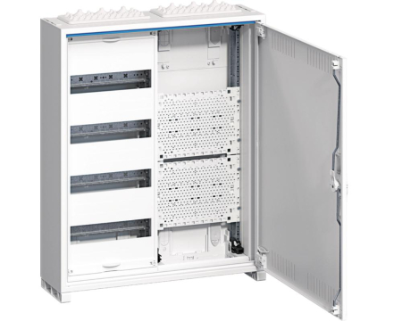 Tablouri metalice - Tablou PT 48M (4x12) cu sectiune multimedia usa plina Hager FWB42K1