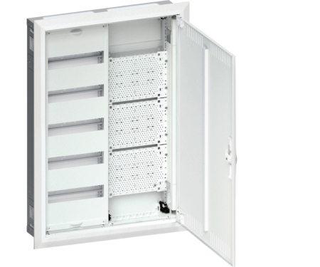 Tablouri metalice - Tablou ST 60M (5x12) cu sectiune multimedia usa plina Hager FWU52K1