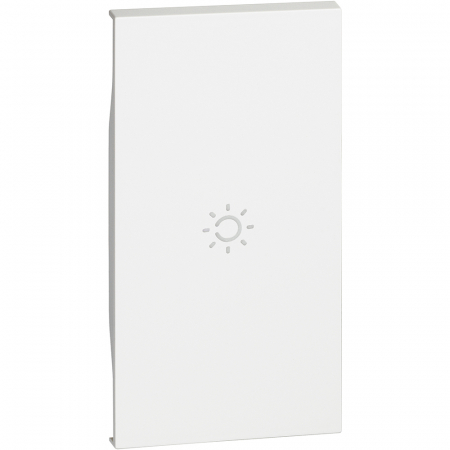 Tasta intrerupator simbol lumina 2M Living Now Bticino alb KW01M2A