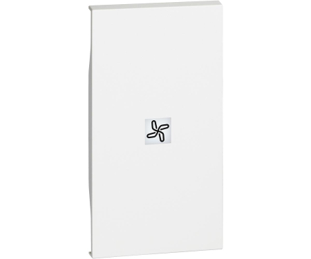 Prize si intrerupatoare - Tasta intrerupator simbol ventilator 2M Living Now Bticino alb KW01M2RN
