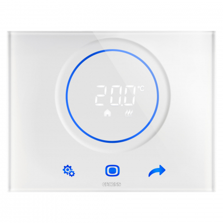 Prize si intrerupatoare - Termostat termo 3M ICE KNX Easy incastrat Gewiss Chorus alb GW16974CB
