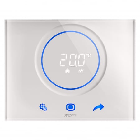 Prize si intrerupatoare - Termostat termo ICE WI-FI aplicat Gewiss Chorus bej GW16970CL