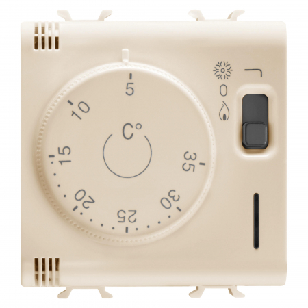 Prize si intrerupatoare - Termostat vara/iarna 2M Gewiss Chorus Ivory GW11705