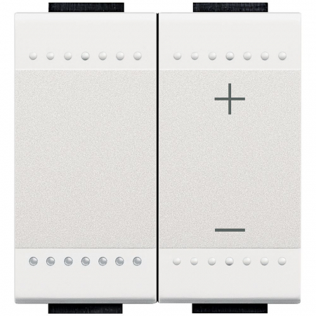 Prize si intrerupatoare - Variator prin apasare Living Light Bticino 2M alb N4410N