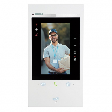 Interfonie - Videointerfon conectat Classe 300EOS cu asistent vocal Alexa Bticino alb 344842