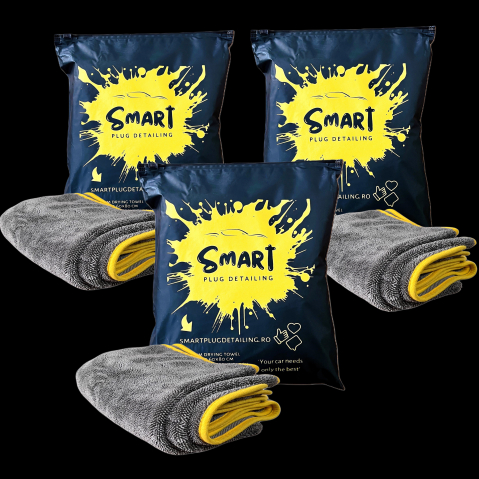 Exterior - Set 3 X Prosop uscare auto XL, Ultra absorbant, Spotless, Microfibra Twisted Loop, 80x60 cm, 750 GSM
