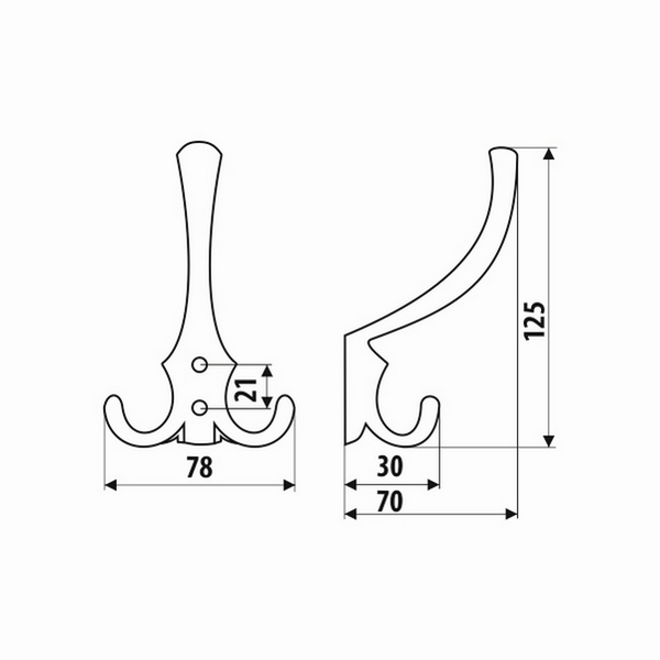 Agatator cuier metalic crom lucios WP59-G4 [2]
