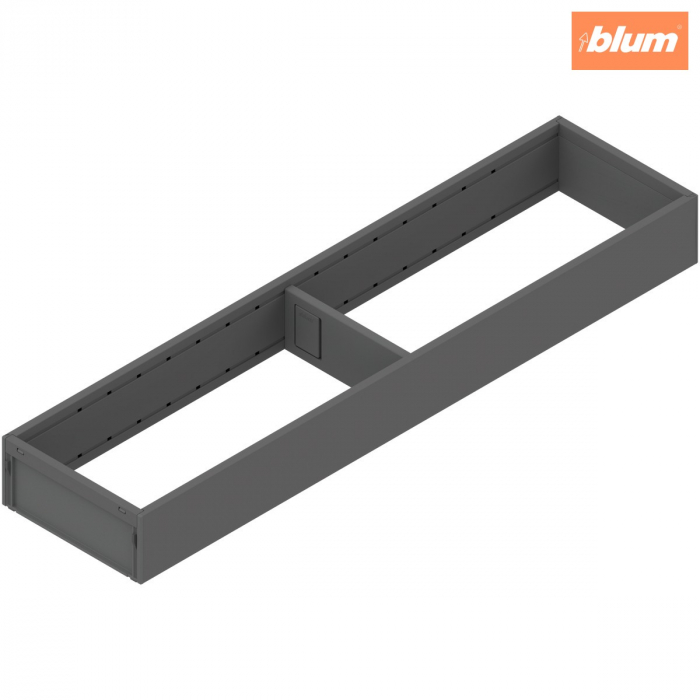 AMBIA-LINE Cadru de egalizare, pentru LEGRABOX Sertar, Oţel, NL=500 mm, Lăţime=118 mm, pentru grosime perete lateral corp 18/19 mm, finisaj gri-orion mat ZC7S500RSA [1]
