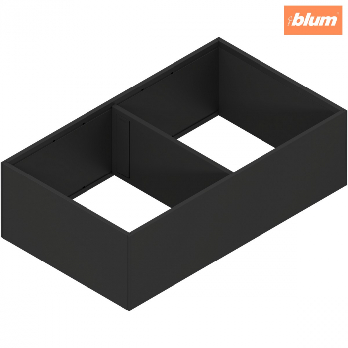 AMBIA-LINE Ramă, pentru LEGRABOX/MERIVOBOX Extragere cu front înalt, Oţel, de la NL=400 mm, Lăţime=218 mm, finisaj negru-carbon mat ZC7F400RSP [1]