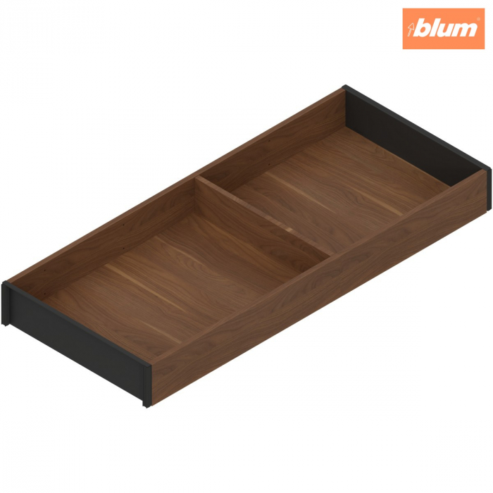 AMBIA-LINE Ramă, pentru LEGRABOX/MERIVOBOX Sertar, Design de lemn, NL=500 mm, Lăţime=200 mm, finisaj Nuc Tenn. / negru-carbon ZC7S500RH2 [1]