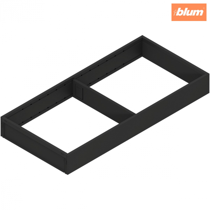 AMBIA-LINE Ramă, pentru LEGRABOX/MERIVOBOX Sertar, Oţel, NL=450 mm, Lăţime=200 mm, finisaj negru-carbon mat ZC7S450RS2 [1]