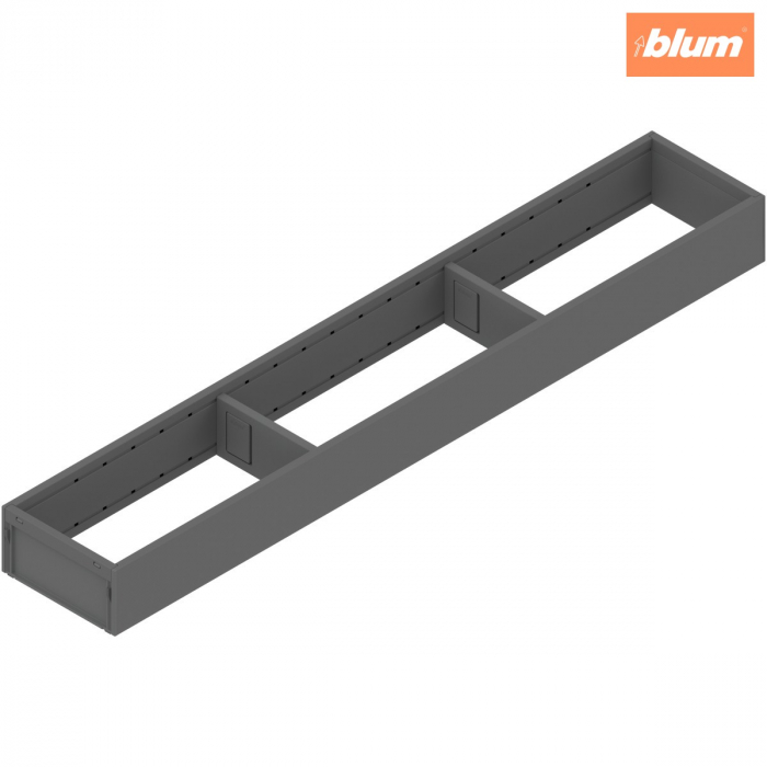 AMBIA-LINE Ramă, pentru LEGRABOX/MERIVOBOX Sertar, Oţel, NL=600 mm, Lăţime=100 mm, finisaj gri-orion mat ZC7S600RS1 [1]