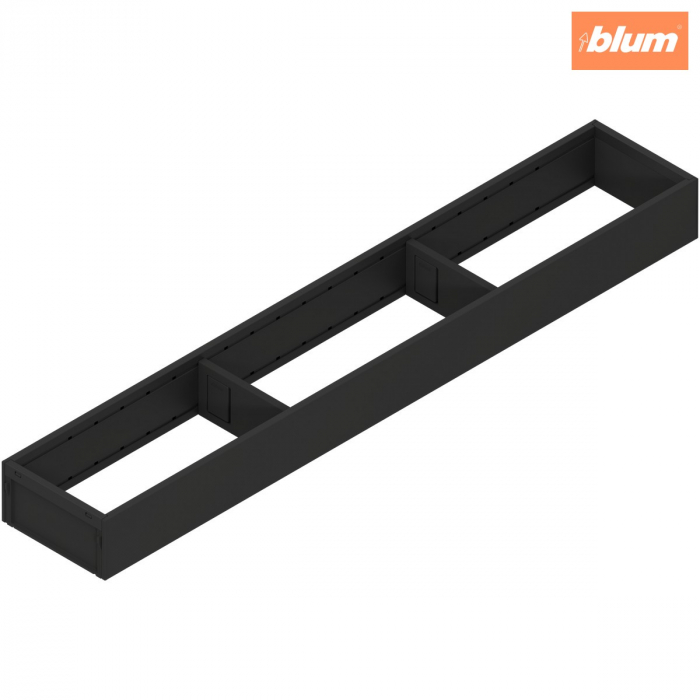 AMBIA-LINE Ramă, pentru LEGRABOX/MERIVOBOX Sertar, Oţel, NL=600 mm, Lăţime=100 mm, finisaj negru-carbon mat ZC7S600RS1 [1]