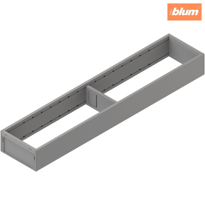 AMBIA-LINE Ramă, pentru MERIVOBOX Sertar, Oţel, NL=500 mm, Lăţime=100 mm, finisaj gri indiu mat ZC7S500RS1 [1]