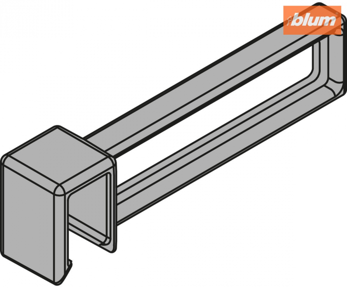 AMBIA-LINE Separator longitudinal pentru traversă, pentru LEGRABOX pure, finisaj negru-carbon mat ZC7U10F0 [2]