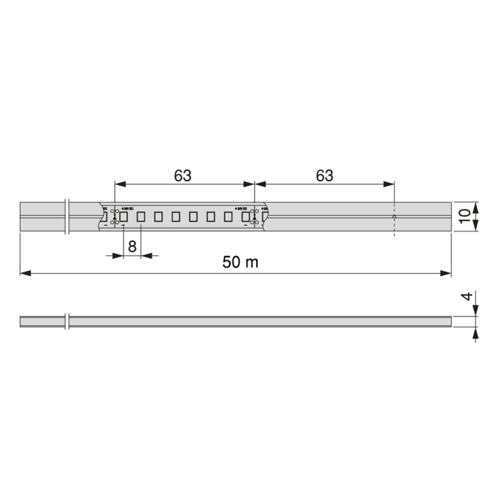 Banda LED Neonlynx V 4x10 mm, 4000K, 50 m [8]