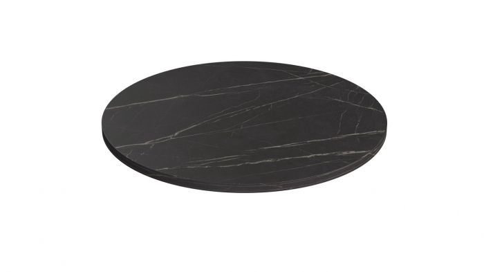 Blat pentru masa Ø 600 mm, Pietra Grigia negru F206 ST9 [1]