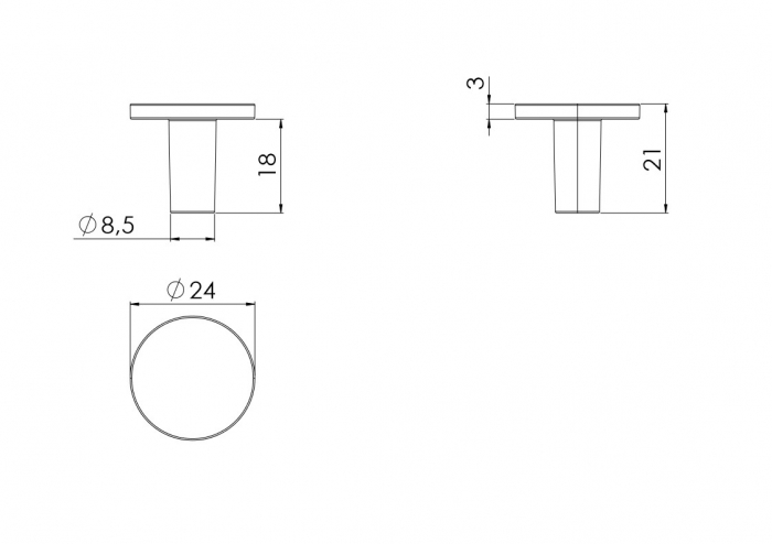 Buton metalic aluminiu 807.24 [2]