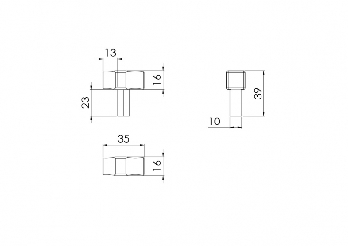 Buton metalic negru antichizat 657.16/1x35 [2]
