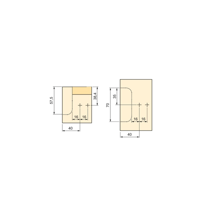 Clema de colt cu surub de expandare pentru montaj profil Gola [3]
