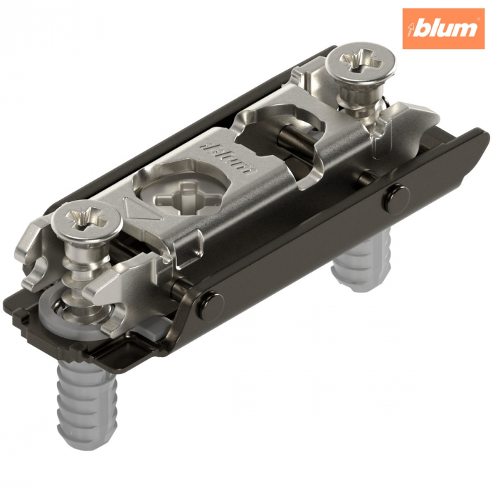 CLIP Plăcuţă de montaj, dreaptă, 0 mm, oţel, Cu diblu expandabil EXPANDO, reglaj pe înălţime: Excentric, finisaj negru onix 177H3100E [1]
