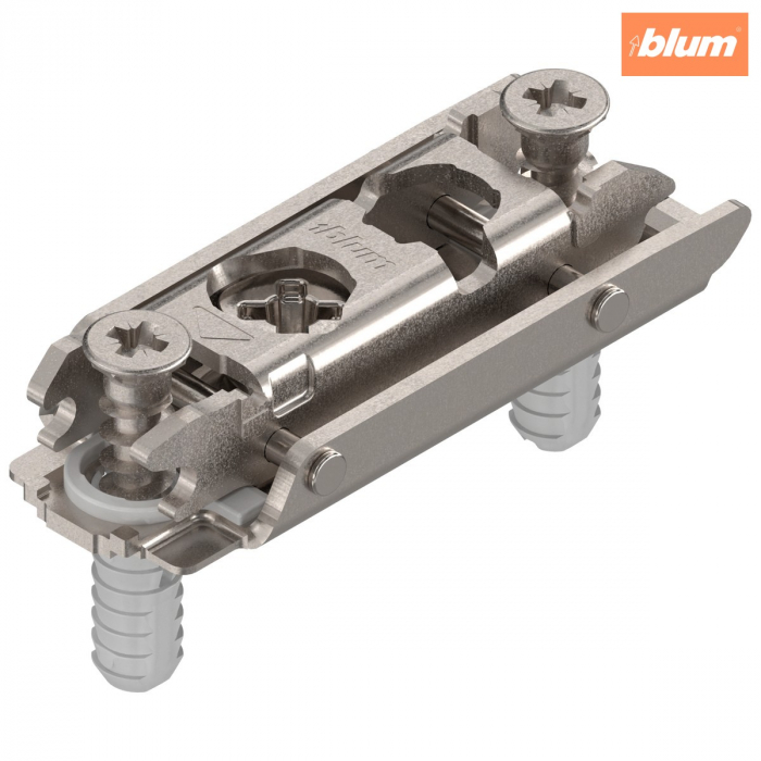 CLIP Plăcuţă de montaj, dreaptă, 0 mm, oţel, Cu diblu expandabil EXPANDO, reglaj pe înălţime: Excentric, finisaj nichelat 177H3100E [1]