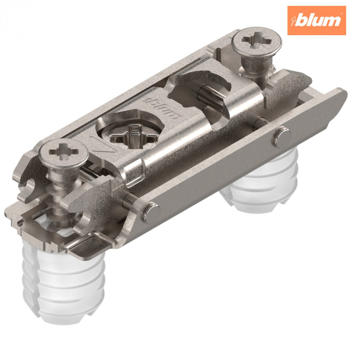 CLIP Plăcuţă de montaj, dreaptă, 0 mm, oţel, Cu diblu expandabil EXPANDO, reglaj pe înălţime: Excentric, finisaj nichelat 177H3100E10DUEPL [1]