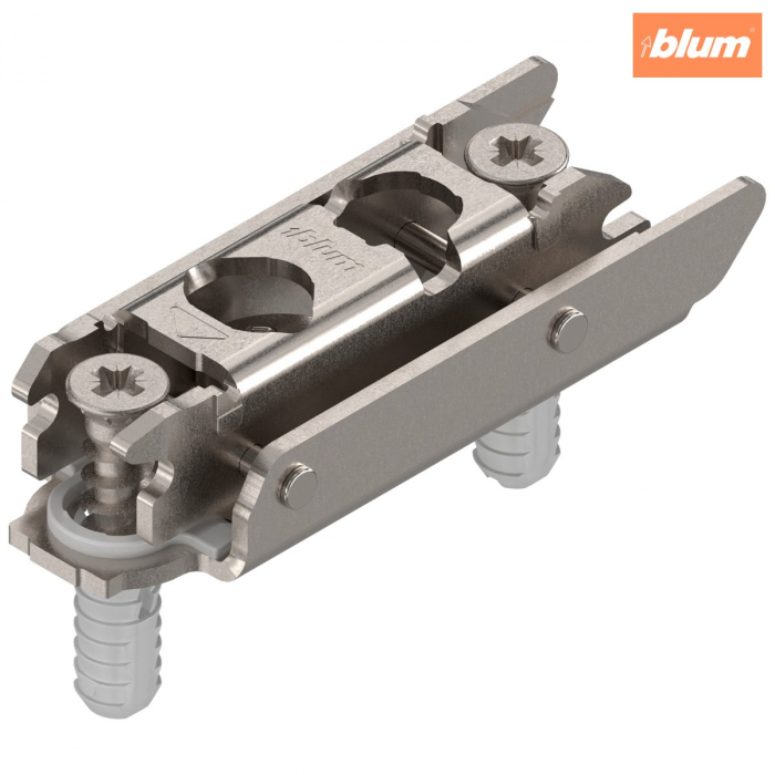 CLIP Plăcuţă de montaj, dreaptă, 3 mm, oţel, Cu diblu expandabil EXPANDO, reglaj pe înălţime: Excentric, finisaj nichelat 177H3130E [1]