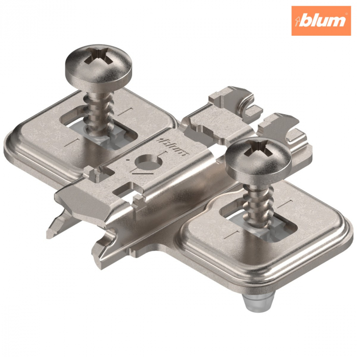 CLIP Plăcuţă de montaj, în cruce, 0 mm, oţel, Cu diblu expandabil EXPANDO, reglaj pe înălţime: Gaură alungită, finisaj nichelat 174E6100.01DUEPL [1]