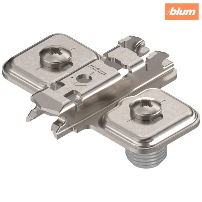 CLIP Plăcuţă de montaj, în cruce, 0 mm, oţel, reglaj pe înălţime: Gaură alungită, finisaj nichelat 174L6100.05DUEPL [1]