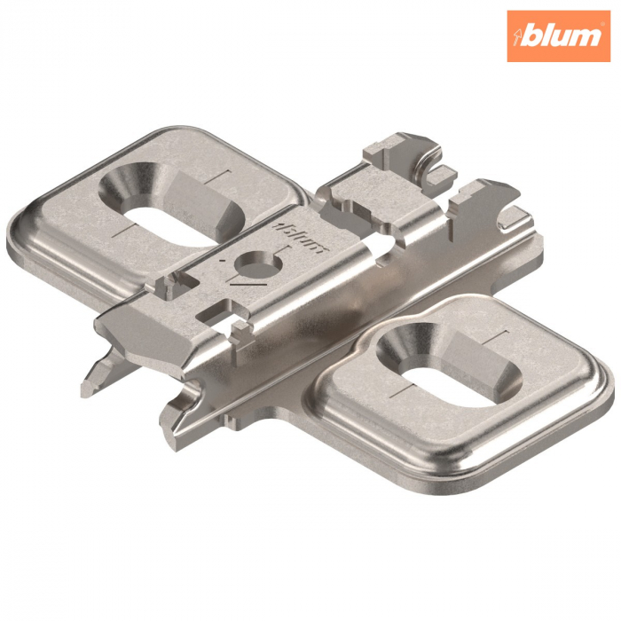 CLIP Plăcuţă de montaj, în cruce, 0 mm, oţel, şuruburi, reglaj pe înălţime: Gaură alungită, finisaj nichelat 173L6100 [1]