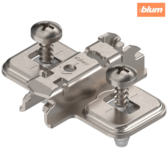 CLIP Plăcuţă de montaj, în cruce, 3 mm, oţel, Cu diblu expandabil EXPANDO, reglaj pe înălţime: Gaură alungită, finisaj nichelat 174E6130.01DUEPL [1]