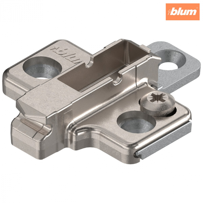 CLIP Plăcuţă de montaj, în cruce, 3 mm, Zinc, Euro-şuruburi, finisaj nichelat 175H9130 [1]