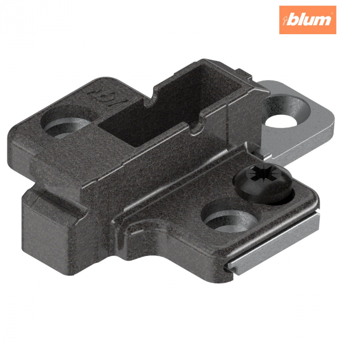 CLIP Plăcuţă de montaj, în cruce, 6 mm, Zinc, Euro-şuruburi, finisaj negru onix 175H9160 [1]