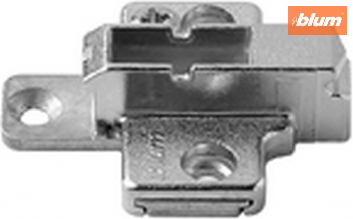 CLIP Plăcuţă de montaj, în cruce, 6 mm, Zinc, Euro-şuruburi, finisaj negru onix 175H9160 [2]