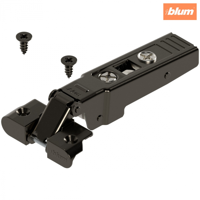 CLIP top Balama pentru ramă de aluminiu 95°，Uşă aplicată, fără arc, Oală: şuruburi, (Balama închisă), finisaj negru onix 70T950A [1]