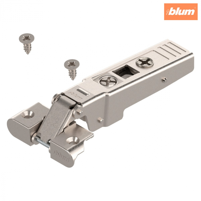 CLIP top Balama pentru ramă de aluminiu 95°，Uşă aplicată, Oală: şuruburi, (Balama închisă), finisaj nichelat 71T950A [1]