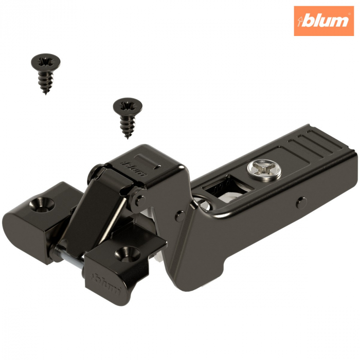 CLIP top Balama pentru ramă de aluminiu 95°，Uşă încadrată, Oală: şuruburi, (Balama închisă), finisaj negru onix 71T970A [1]