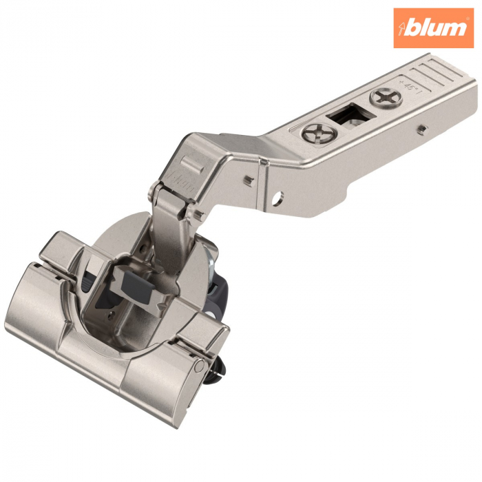 CLIP top BLUMOTION Balama de unghi 45° I，semiaplicată, Oală: fără scule cu INSERTA, finisaj nichelat 79B9698 [1]