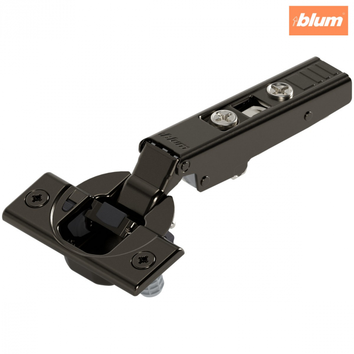 CLIP top BLUMOTION Balama standard 110°，Uşă aplicată, Oală: presare, finisaj negru onix 71B3580 [1]