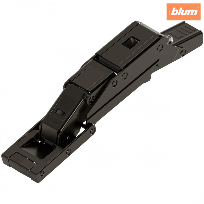 CLIP top BLUMOTION Uşă de sticlă CRISTALLO 110°，Uşă aplicată, Oală: Lipire, finisaj negru onix 71B4500C [1]