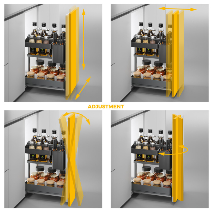 Cos Jolly Harmony cu cosuri si accesorii, cu inchidere amortizata, corp 300 mm, inaltime 700 mm, finisaj antracit [9]