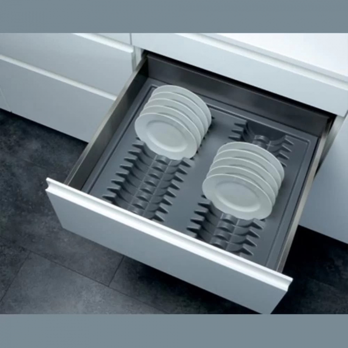 Compartimentare farfurii gri argintiu, pentru pentru latime front sertar de 600 mm [3]