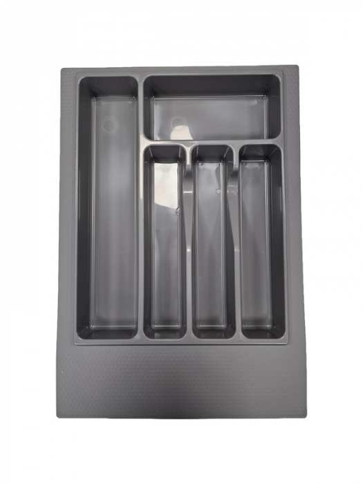 Compartimentare tacamuri pentru latime front sertar de 400 mm, finisaj gri [1]