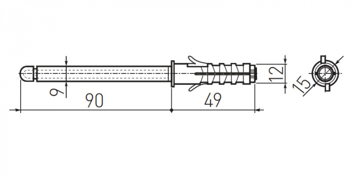 Consola invizibila pentru polita Ø10x100 mm [2]