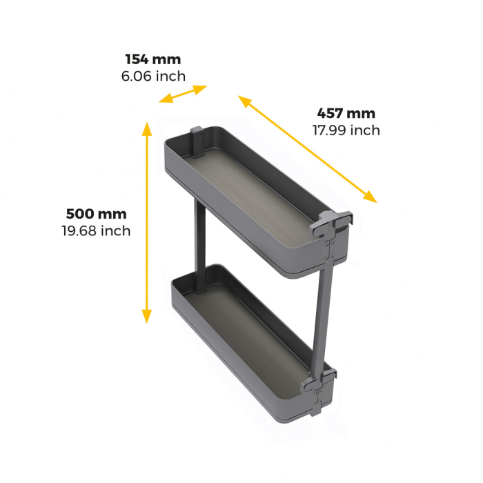 Cos Jolly Harmony pentru sticle si condimente, cu inchidere amortizata, corp 200 mm, inaltime 700 mm, finisaj antracit [2]