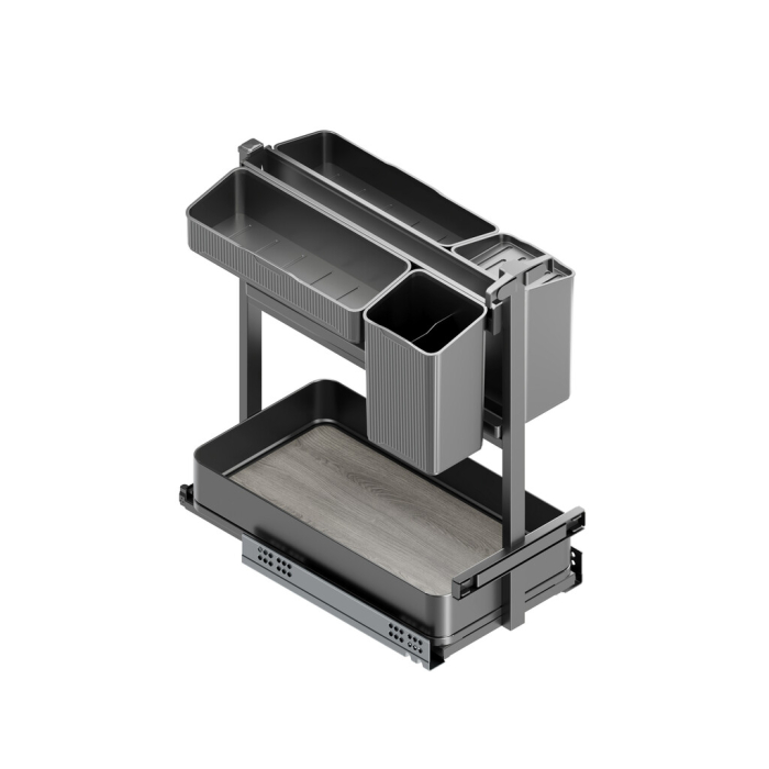 Cos Jolly Harmony cu cosuri si accesorii, cu inchidere amortizata, corp 300 mm, inaltime 700 mm, finisaj antracit [14]